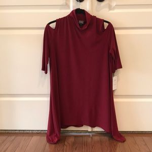 NWT Merlot Clara Sun Woo Cold-shoulder top